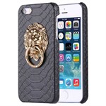 Snakeskin leather cover 5 / 5S / SE - Black